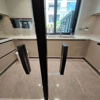 Porte coulissante en verre avec cadre en aluminium, taille personnalisée, résistante aux intempéries, pour villa, bâtiment résidentiel, projet de rénovation