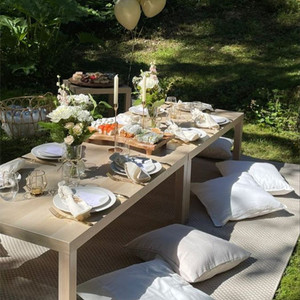 <span class=keywords><strong>Table</strong></span> de <span class=keywords><strong>pique</strong></span>-<span class=keywords><strong>nique</strong></span> en bois solide pour fête, anniversaire, Camping moderne, événement de luxe, <span class=keywords><strong>jardin</strong></span>, mariage - Product Image 4