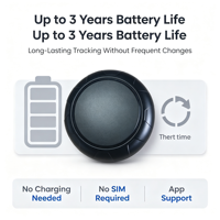 Traceur intelligent Bluetooth magnétique AR001 sans carte SIM, localisateur à distance avec batterie de 3 ans