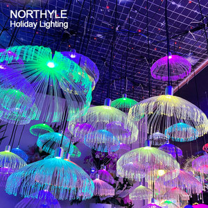 <span class=keywords><strong>Led</strong></span> sợi quang sứa ánh sáng ngoài trời trang trí ánh sáng không thấm nước màu sắc thay đổi hồ cá Bảo tàng công viên trang trí treo đèn - Product Image 2