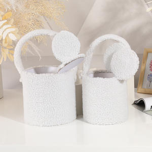 กล่องของขวัญดอกไม้ Flocking ผิวสไตล์มิกกี้หรูหราพร้อมหูกระต่ายตกแต่งสำหรับวันวาเลนไทน์ - Product Image 6