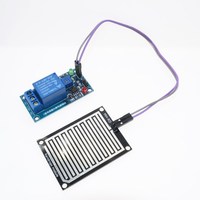 Module de capteur de pluie + module de commande de relais DC 12V, capteur de pluie, module de détection de gouttes d'eau pour kit robotique