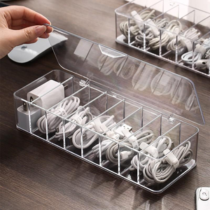 Venta al por Mayor, Caja Organizadora de Escritorio de Plástico Premium con 8 Compartimentos, para Cables y Accesorios - Product Image 3