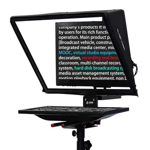 Nhôm Cased Gương Teleprompter Với Màn Hình LCD 20 Inch Teleprompter Để Phát Sóng