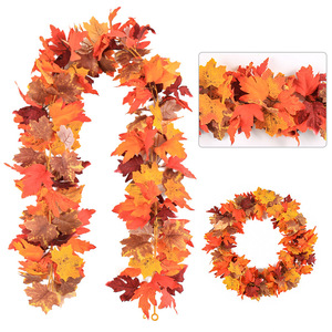 Hirohi Artificial Maple <b>Leaves</b> Garland 6ft Fall <b>Decor</b> for Halloween Christmas <b>Wall</b> Hanging - Product Image 2