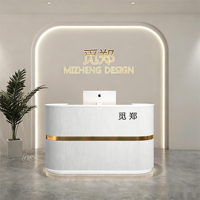 Meilleure vente Cuir de haute qualité or blanc Mobilier de réception de salon avec lumière LED  bar de salon et ongles de luxe
