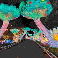 Lanternes de fleurs personnalisées pour l'extérieur 2026 – Étanches, en soie, pour le Festival des Lanternes de la Mi-Automne
