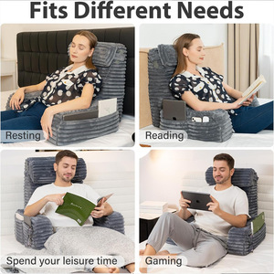 Coussin de lecture et de jeu <span class=keywords><strong>pour</strong></span> canapé et <span class=keywords><strong>lit</strong></span>, <span class=keywords><strong>pour</strong></span> les amateurs de livres, avec accoudoirs et support cervical amovible - Product Image 6