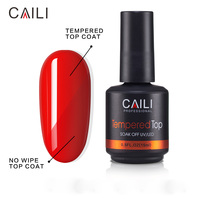 2025 CAILI 15ml ensemble de gel pour ongles fonctionnels haute brillance sans essuyage couche de finition et couche de base en caoutchouc UV/LED Gel vernis OEM/ODM personnalisé