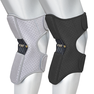 Attelle de genou à ressort en néoprène gris-noir avec protection professionnelle pour l'<span class=keywords><strong>escalade</strong></span> et les squats – Dispositif d'assistance - Product Image 5