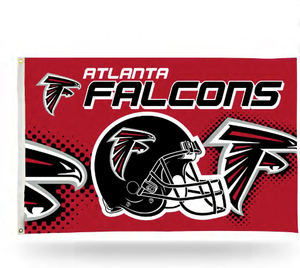Drapeau standard des Falcons d'Atlanta <span class=keywords><strong>3</strong></span>' x 5' – Décoration intérieure ou extérieure pour la maison, idéal pour les fans de football, baseball et basketball - Product Image 1