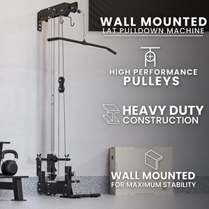 Sistema di Pulegge a Cavo Montato a <span class=keywords><strong>Parete</strong></span> - Macchina Multifunzionale per <span class=keywords><strong>Lat</strong></span> Pulldown per Palestra Domestica - Product Image 2
