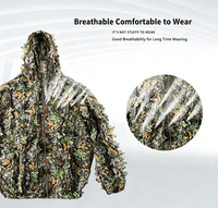 Vêtements de camouflage de chasse en jungle de haute qualité pour l'extérieur, tenue de sniper 5 en 1, costume Ghillie en herbe, feuille 3D Multicam