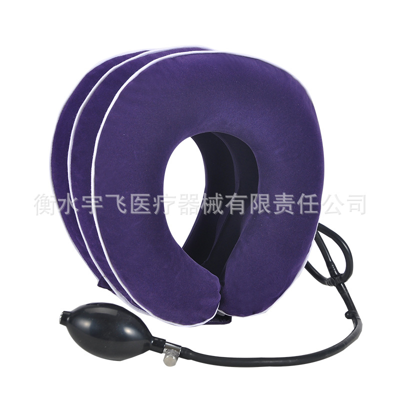 Three tubes with white-edged bean-shaped metallic spheres in purple.