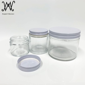 2oz 4oz 8oz thẳng đứng Vòng loạt thực phẩm lưu trữ Mason Jar với kim loại màu trắng đóng hộp nắp Plastisol tráng - Product Image 6