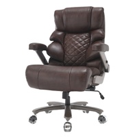 Chaise de bureau moderne grande et haute avec dossier haut, extra large, robuste, en PU, confortable pour le bureau à domicile