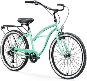 Bicicleta urbana barata de liga de boa qualidade, bicicleta de praia para homens adultos de 26 polegadas, ideal para cruzeiros