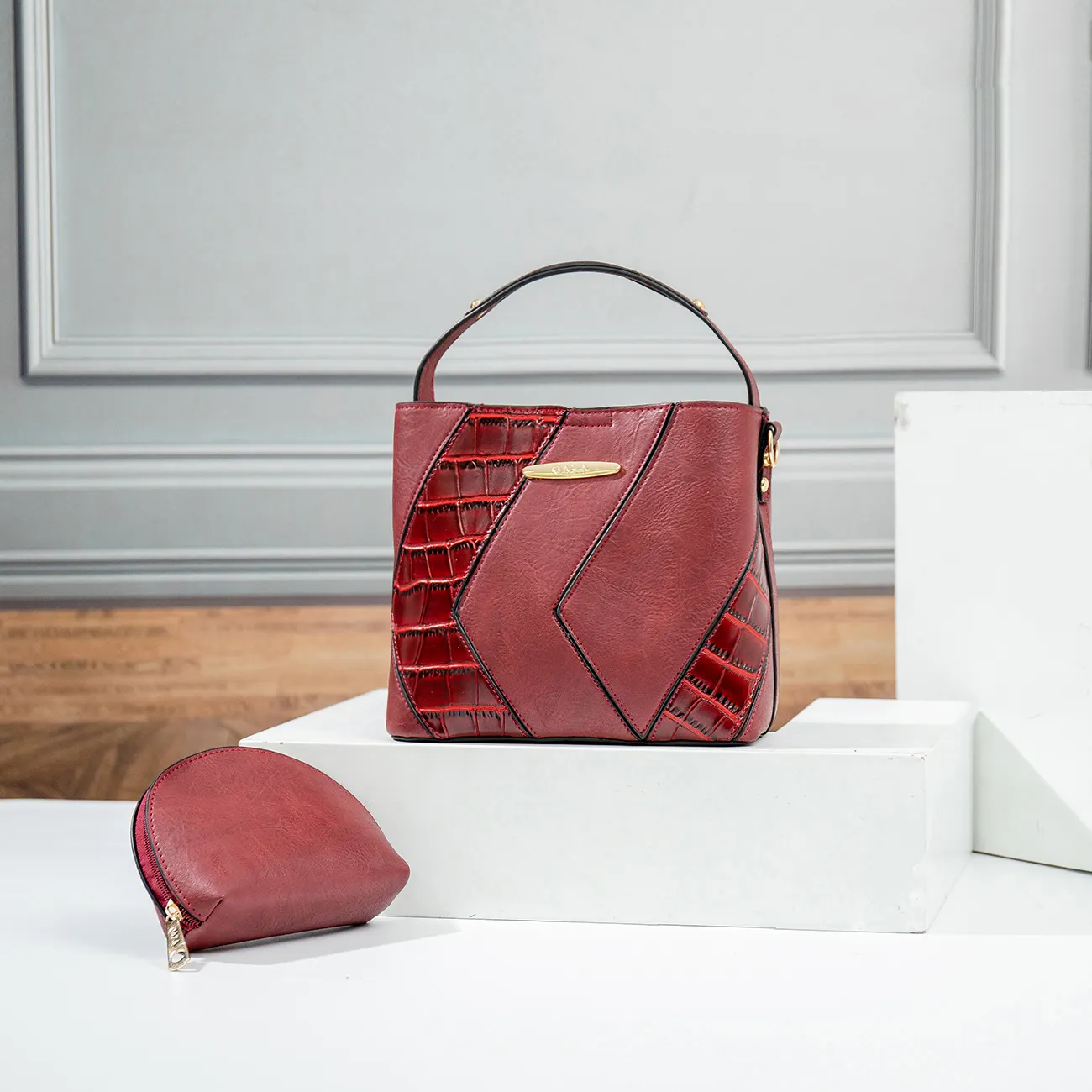 Jiali QAZA düşük fiyat marka yeni toptan çanta seti Modern tasarım çanta kadın çanta bayan rahat