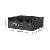 Mini PC industriel Intel Celeron N100 sans ventilateur, DDR4, avec 2*HDMI, 1*DP, Max 4K 60Hz, 2*LAN, 2*COM