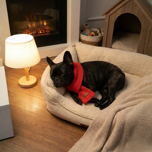 وشاح قطني كلاسيكي محبوك بتصميم بسيط، قلادة للحيوانات الأليفة للشتاء والخريف والربيع، وشاح للكلاب - Product Image 3