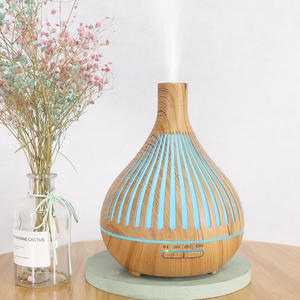 Diffuseur d'arômes à grain de bois 400 ml, humidificateur ultrasonique avec lumière LED pour la maison, le bureau, cadeau - Product Image 4