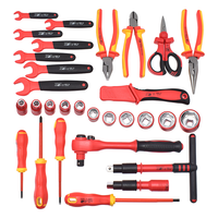 MT-TOOLS 30-teiliges Set für die Wartung von Elektrofahrzeugen, isolierte Schraubenschlüssel, Steckschlüssel und Zangen
