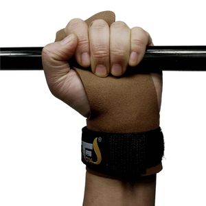 ถุงมือยกน้ำหนักหนัง 2 รู, ที่จับมือสำหรับออกกำลังกายและที่จับยิมนาสติกสำหรับการดึงข้อ, เคตเทิลเบลล์, ยกน้ำหนัก, ดึงข้อ, คาลเลราส - Product Image 6