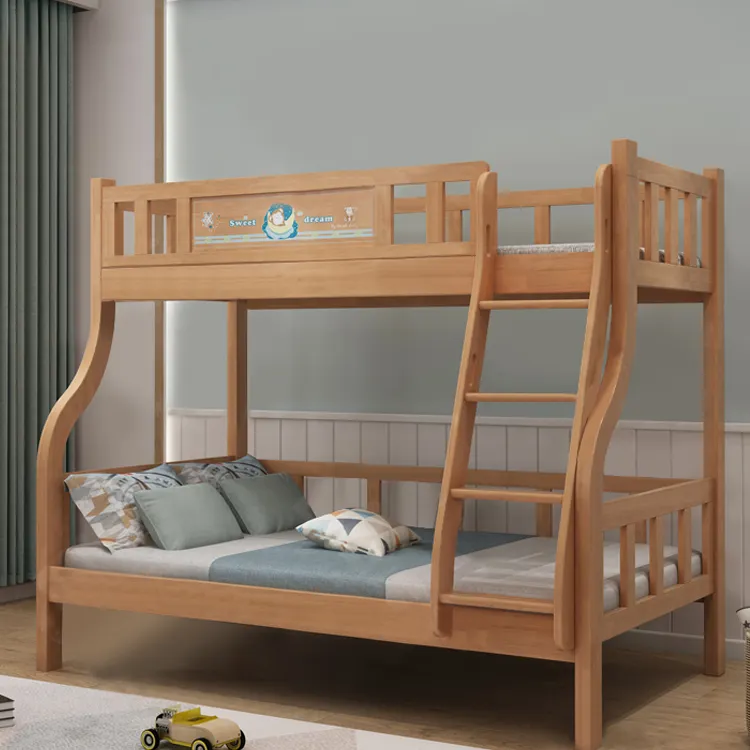 Litera de cama doble para niños, muebles de diseño de princesa, ahorro de espacio