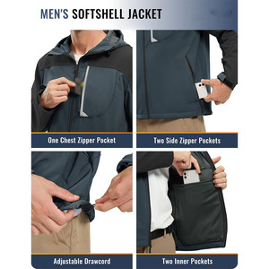 Veste Softshell Professionnelle Imperméable Coupe-Vent Respirante Séchage Rapide pour Randonnée en Montagne et Activités de Plein Air – Meilleures Ventes - Product Image 6
