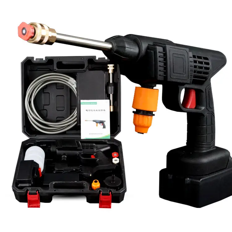 Высококачественные беспроводные портативные водные пистолеты высокого давления, электрический пистолет для мойки автомобилей с перезаряжаемой батареей, мойка автомобиля