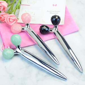 Masajeador <span class=keywords><strong>de</strong></span> Rodillos en Forma <span class=keywords><strong>de</strong></span> Y <span class=keywords><strong>de</strong></span> <span class=keywords><strong>Cuarzo</strong></span> Rosa, Obsidiana, Turmalina y Jade Dongling, al por Mayor para Fabricantes, en Stock, con Logotipo Personalizado, para Uso Doméstico - Product Image 5