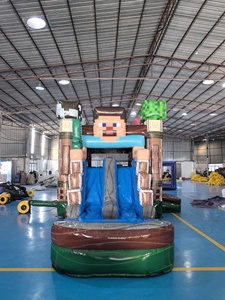 สินค้าขายดี ยี่ห้อ QY รุ่น QY001 ปราสาทลม <span class=keywords><strong>My</strong></span> <span class=keywords><strong>World</strong></span> พร้อมสไลเดอร์และแทรมโพลีน วัสดุ PVC คุณภาพสำหรับเชิงพาณิชย์ ปรับแต่งได้ - Product Image 3