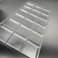 Vente en gros plateau blister en plastique PET transparent jetable pour 18 pièces CPU GPU puce graphique taille de cellule 50x50mm électronique grand public