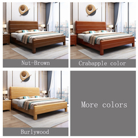 Camas de Madera a Precio de Fábrica, Camas de Madera Maciza, Juegos de Dormitorio, Base de Cama Tamaño Queen y King para Alquiler de Apartamentos