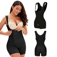 D022B नई आगमन महिलाओं कोर्सेट Bodysuit ठोस रंग जिपर स्लिमिंग बट लिफ्ट और पेट टक शरीर शेपर