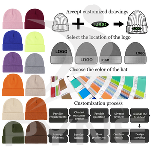 <span class=keywords><strong>Bonnet</strong></span> en tricot d'hiver pour hommes et femmes, logo personnalisé, <span class=keywords><strong>bonnet</strong></span> en tricot chaud d'hiver, vente en gros - Product Image 3