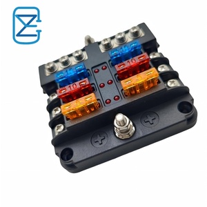 Boîtier de fusibles étanche 6 voies 12V ATC ATO avec indicateur LED et couvercle pour voiture, camion, <span class=keywords><strong>bateau</strong></span> - Product Image 2