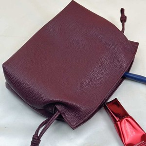Custom Logo PU Leather Makeup <strong>Bag</strong> Water Resistant Cosmetic Pouch Burgundy Red Travel Organizer <strong>Toiletry</strong> <strong>Drawstring</strong> <strong>Bag</strong> - Product Image 5