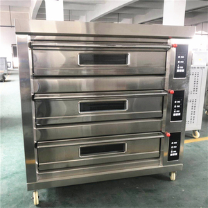 Horno de Gas de Acero Inoxidable de Alta Calidad, Máquina Automática para Snacks, con Tres Niveles y Nueve Bandejas, Tubo de Calentamiento de Alta Eficiencia - Product Image 1