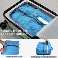 Sac de compression à double valve suspendable en nylon 40D TPU imperméable pour bagages, vêtements de camping et doudounes