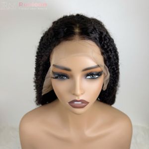 Perruque Lace Front 18 pouces en Cheveux Vierges Brésiliens Bouclés Crépus Longs Couleur Naturelle, avec Bonnet Transparent en Dentelle, Densité 250% et Baby Hair - Product Image 3