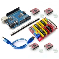 Accessoires pour imprimante 3D, carte de développement CNC Shield V3/V4, kit de machine de gravure, version améliorée Nano, pilote A4988