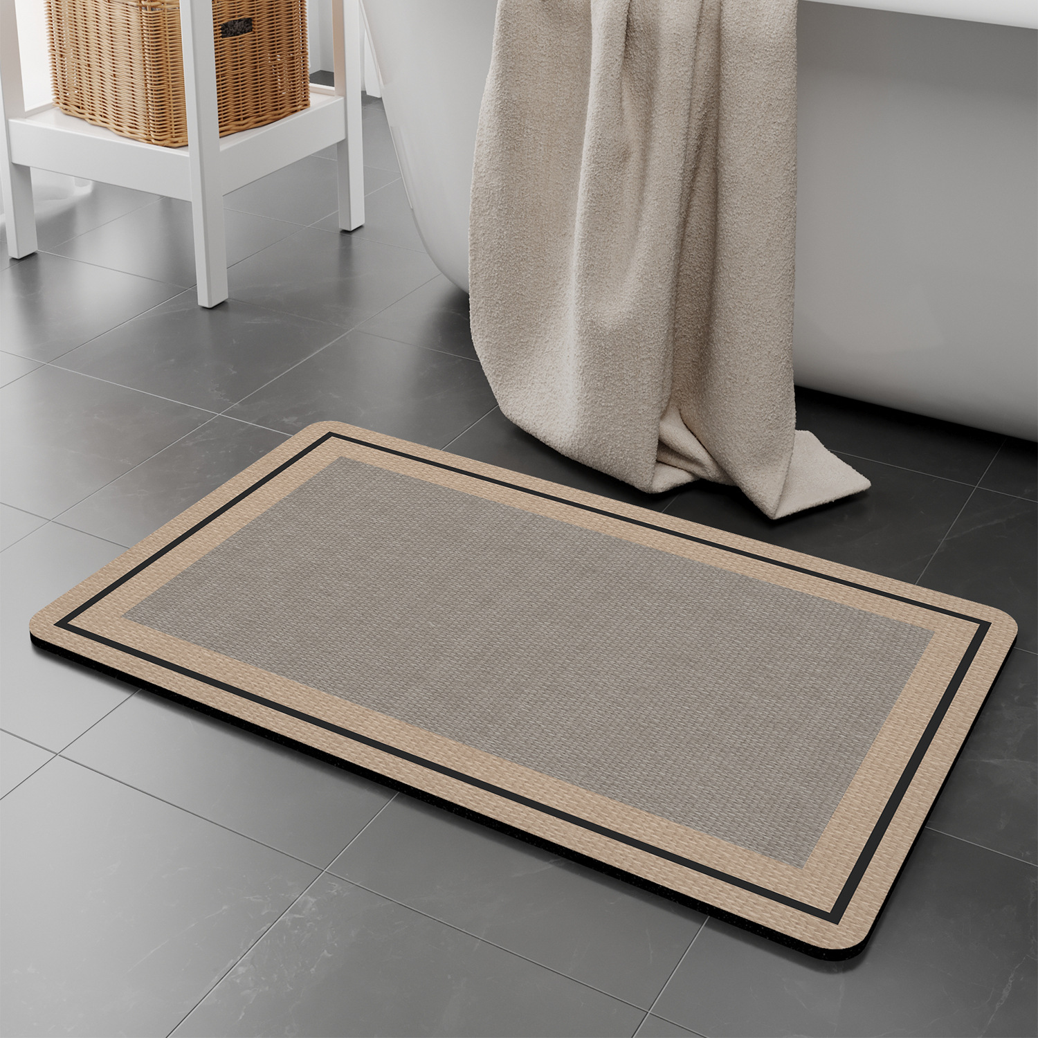 Tapis de salle de bain en terre de diatomées amélioré - Bai An