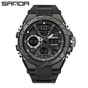 Reloj Deportivo de Lujo para Hombre SANDA 6008, Reloj de Cuarzo Resistente al Agua 5ATM con Fecha Automática y Función de Cronógrafo - Product Image 6