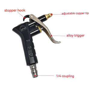 Pistolet souffleur d'air robuste pour éliminer la poussière NPN-989, pistolet métallique Airsoft pour le nettoyage des sièges de semi-remorques, kit de pistolet souffleur d'air - Product Image 6