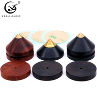 Pieds d'isolation en bois et laiton OEM HIFI, amortisseurs de chocs, pointes de vibration pour lecteur CD, amplificateur, haut-parleur, accessoire audiophile