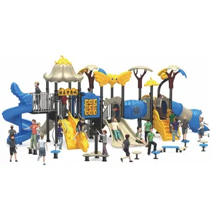 Giant Fun Children Outdoor Play System Multiple Slides Play Ground for City Park