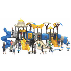 Station de jeux extérieure préférée des enfants, grande aire de jeux avec toboggan en plastique pour parc - Product Image 5