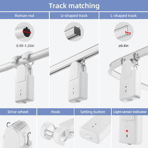 スマートカーテンオープナーロボット：モダン自動カーテンレール（リモコン付き） - Product Image 5