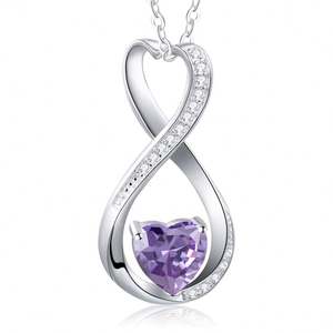 Vente en gros de collier de bijoux fins exquis pour femmes en argent sterling véritable simple 925 - Product Image 1